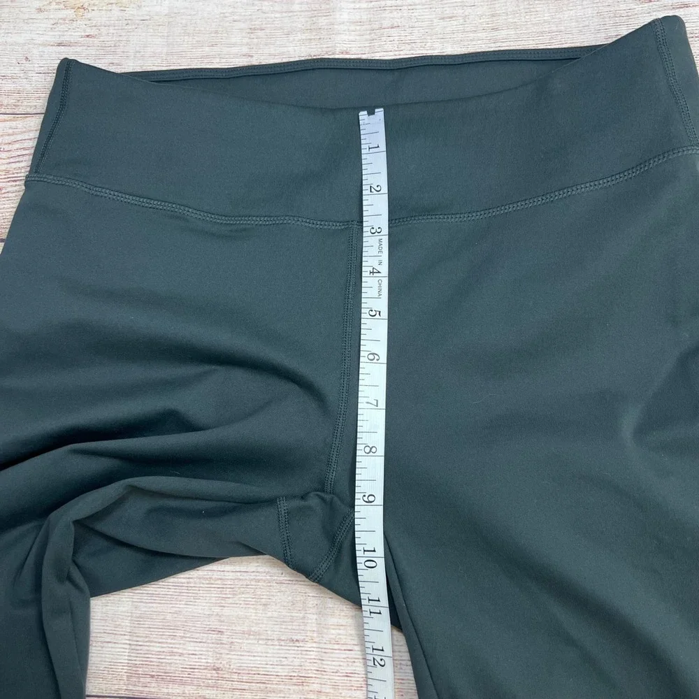 NWT Demi Lovato x Fabletics PowerHold‎ Lace Up Leggings Dark Teal Green Size Lg